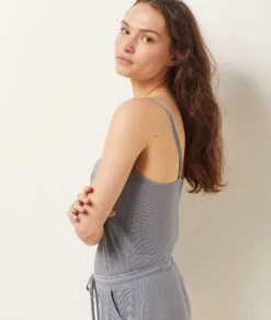 Top Mit Spitze Am Ausschnitt BLAU -Damen mode Geschaft 648585025 c