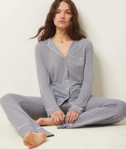 Pyjamaoberteil MARINEBLAU