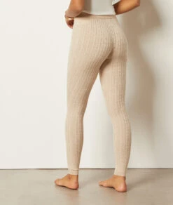 Leggings Mit Zopfmuster BEIGE 8 Leggings Mit Zopfmuster BEIGE -Damen mode Geschaft 653057483 a