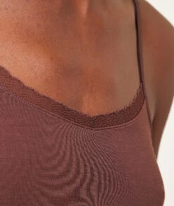 Top Mit Trägern, Thermostrick BRAUN 10 Top Mit Trägern, Thermostrick BRAUN -Damen mode Geschaft 653604485 b
