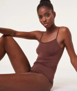 Top Mit Trägern, Thermostrick BRAUN