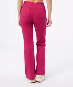 Hose Mit Weitem Schnitt Aus Baumwollmischgewebe GRANATROT -Damen mode Geschaft 653655275 a