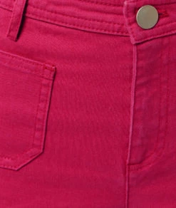 Hose Mit Weitem Schnitt Aus Baumwollmischgewebe GRANATROT -Damen mode Geschaft 653655275 b