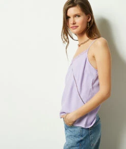 Caraco Mit Spitze Am Ausschnitt LILA -Damen mode Geschaft 653747407 c