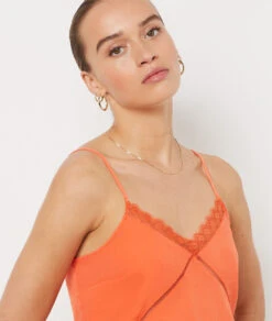 Caraco Mit Details Aus Spitze KORALLE 10 Caraco Mit Details Aus Spitze KORALLE -Damen mode Geschaft 653747462 b