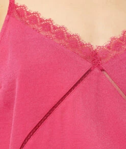 Caraco Mit Schmalen Streifen Und Spitze Am Dekolleté FUCHSIA 10 Caraco Mit Schmalen Streifen Und Spitze Am Dekolleté FUCHSIA -Damen mode Geschaft 653747472 b