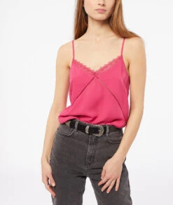 Caraco Mit Schmalen Streifen Und Spitze Am Dekolleté FUCHSIA 11 Caraco Mit Schmalen Streifen Und Spitze Am Dekolleté FUCHSIA -Damen mode Geschaft 653747472 c