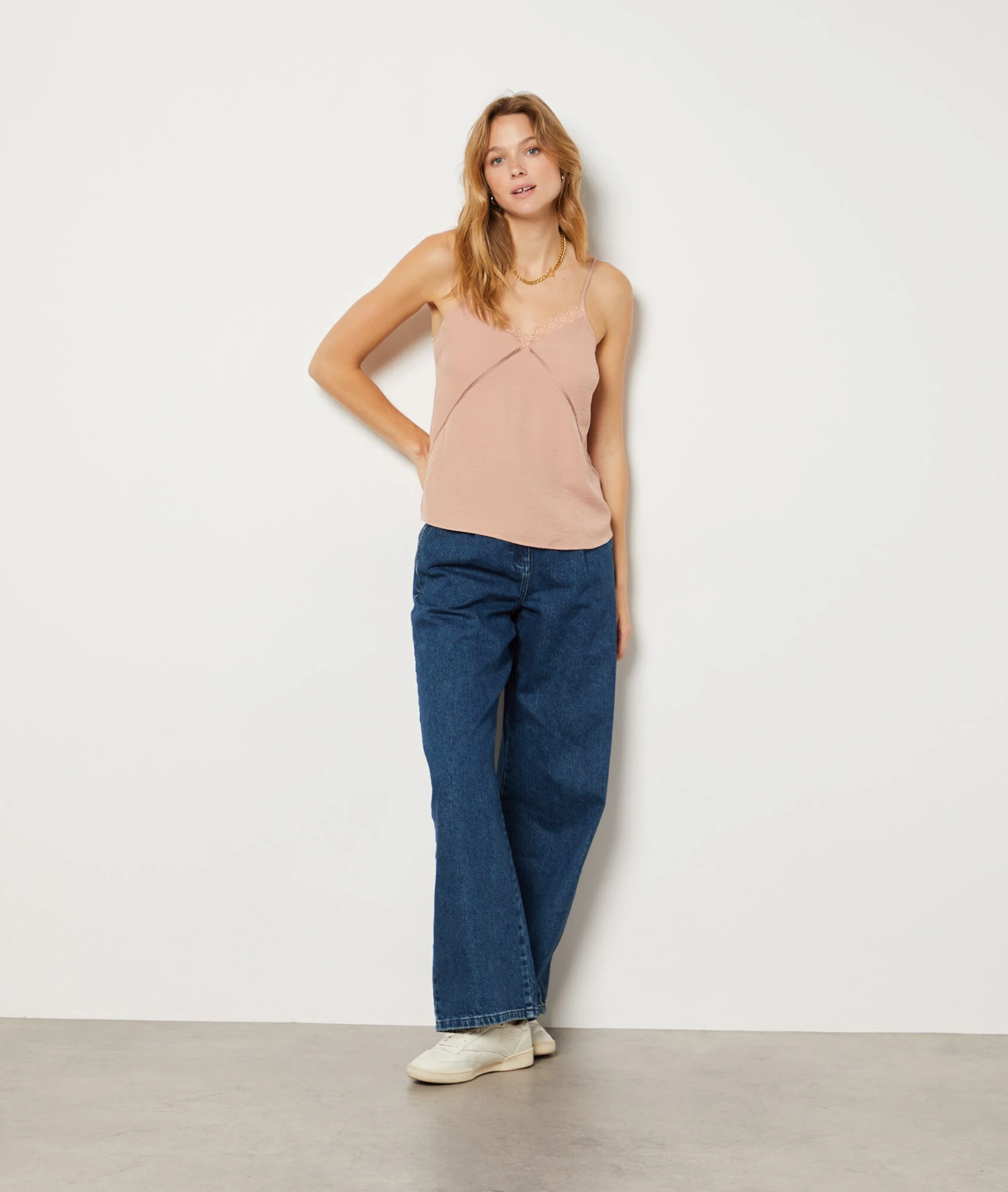 Caraco Mit Spitze Am Ausschnitt LEINEN 5 Caraco Mit Spitze Am Ausschnitt LEINEN – Bild 3