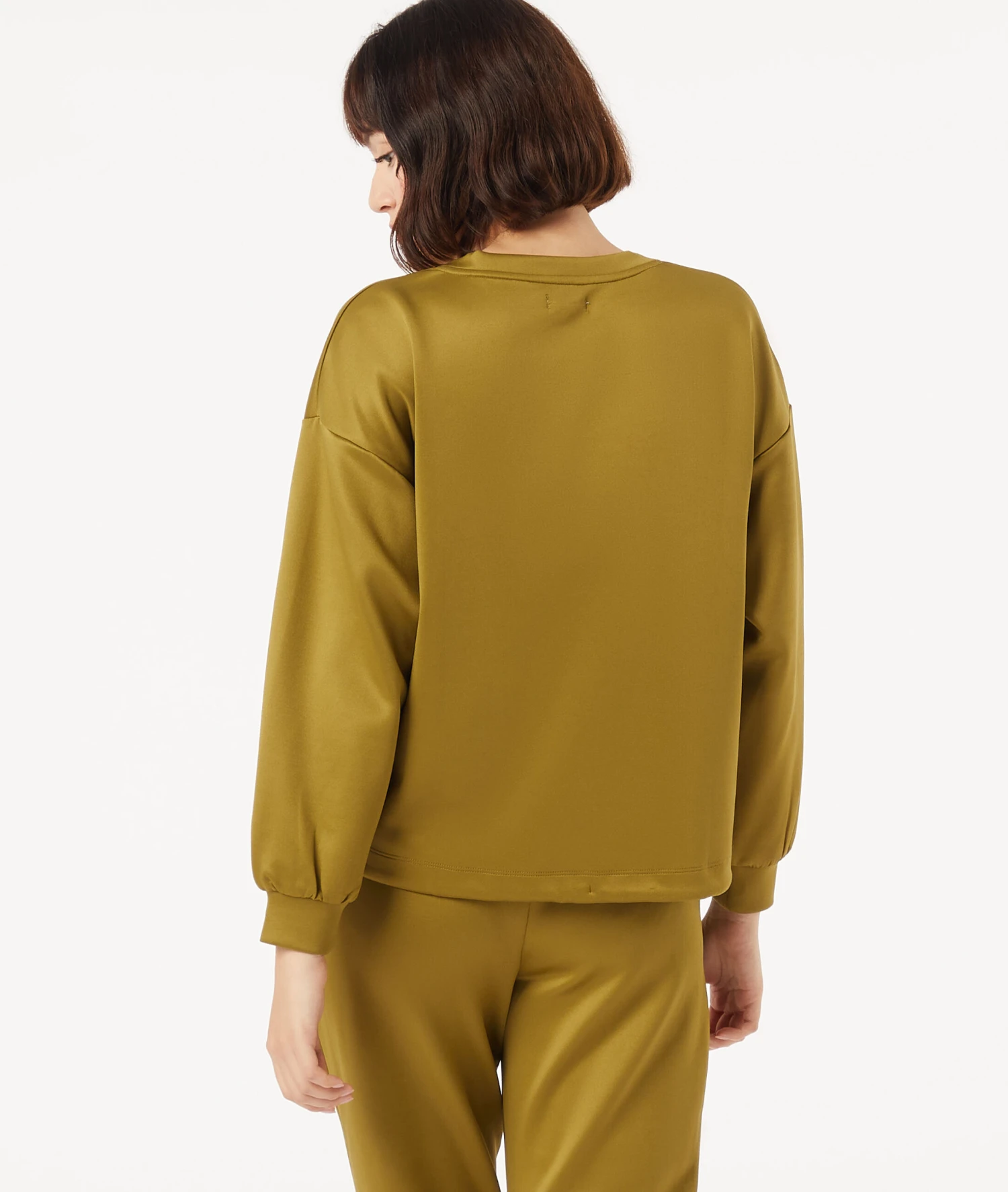 Top Mit Langen Ärmeln, In Der Taille Gerafft ANIS ABSINTH 4 Top Mit Langen Ärmeln, In Der Taille Gerafft ANIS ABSINTH – Bild 2