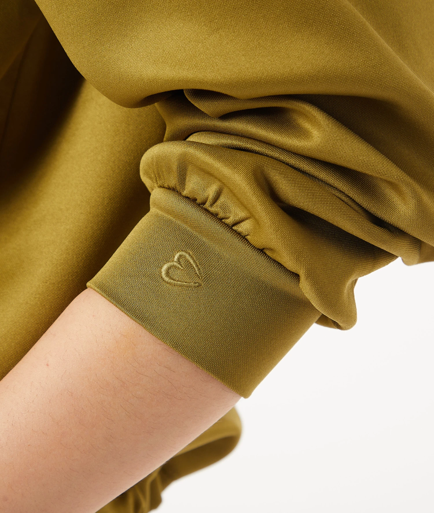 Top Mit Langen Ärmeln, In Der Taille Gerafft ANIS ABSINTH 6 Top Mit Langen Ärmeln, In Der Taille Gerafft ANIS ABSINTH – Bild 4