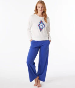 T-Shirt Mit Langen Ärmeln, Bestickt ECRU -Damen mode Geschaft 653771780 6