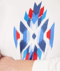 T-Shirt Mit Langen Ärmeln, Bestickt ECRU -Damen mode Geschaft 653771780 b