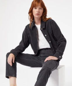 Jeans Mit Geradem Schnitt ANTHRAZIT -Damen mode Geschaft 653774504 c