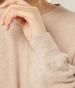 Top Mit Langen Ärmeln TAUPE -Damen mode Geschaft 653780484 b