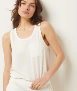 Pyjamaoberteil WEIß