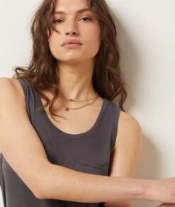 Pyjamaoberteil ANTHRAZIT -Damen mode Geschaft 653785204 b