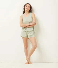 Pyjamaoberteil GRÜN -Damen mode Geschaft 653785246 6