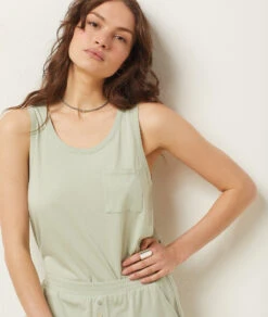 Pyjamaoberteil GRÜN -Damen mode Geschaft 653785246 b