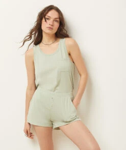 Pyjamaoberteil GRÜN -Damen mode Geschaft 653785246 c