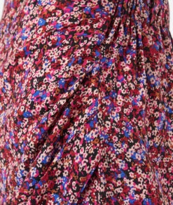 Wickelrock Mit Blumenmuster ROSA -Damen mode Geschaft 653801368 b