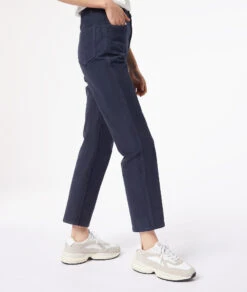 Gerade Geschnittene Hose, Gerippt MARINEBLAU 9 Gerade Geschnittene Hose, Gerippt MARINEBLAU -Damen mode Geschaft 653805325 6