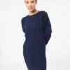 Agatha Pulloverkleid Mit Zopfmuster MARINEBLAU -Damen mode Geschaft 653808325 x