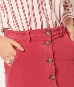 Kurzer Gerippter Rock GRANATROT -Damen mode Geschaft 653814575 b