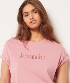 Top Mit Kurzen Ärmeln, Durchbrochen, „iconic“ ROSA 10 Top Mit Kurzen Ärmeln, Durchbrochen, „iconic“ ROSA -Damen mode Geschaft 653823370 b
