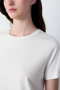 T-Shirt Mit Kurzen Ärmeln, 100 % Bio-Baumwolle ECRU 10 T-Shirt Mit Kurzen Ärmeln, 100 % Bio-Baumwolle ECRU -Damen mode Geschaft 653830480 b