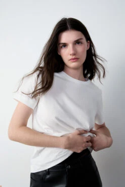 T-Shirt Mit Kurzen Ärmeln, 100 % Bio-Baumwolle ECRU