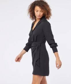 Wickelkleid SCHWARZ 11 Wickelkleid SCHWARZ -Damen mode Geschaft 653839505 c