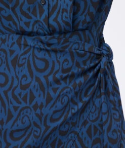Wickelkleid Mit Print MARINEBLAU -Damen mode Geschaft 653839637 b