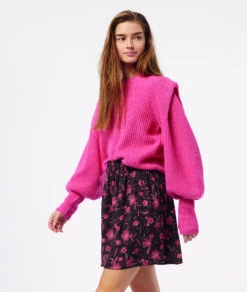 Ausgestellter Rock Mit Print SCHWARZ -Damen mode Geschaft 653839716 c