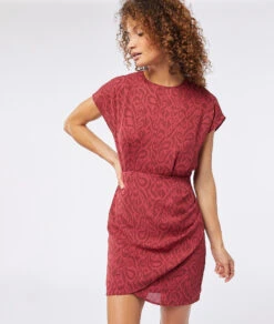 Kleid Mit Print Und Freiem Rücken ZIEGEL