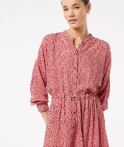 Langes Kleid Mit Schimmernden Details ZIEGEL -Damen mode Geschaft 653873869 c