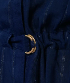 Langes Kleid Mit Schimmernden Details MARINEBLAU -Damen mode Geschaft 653873925 b