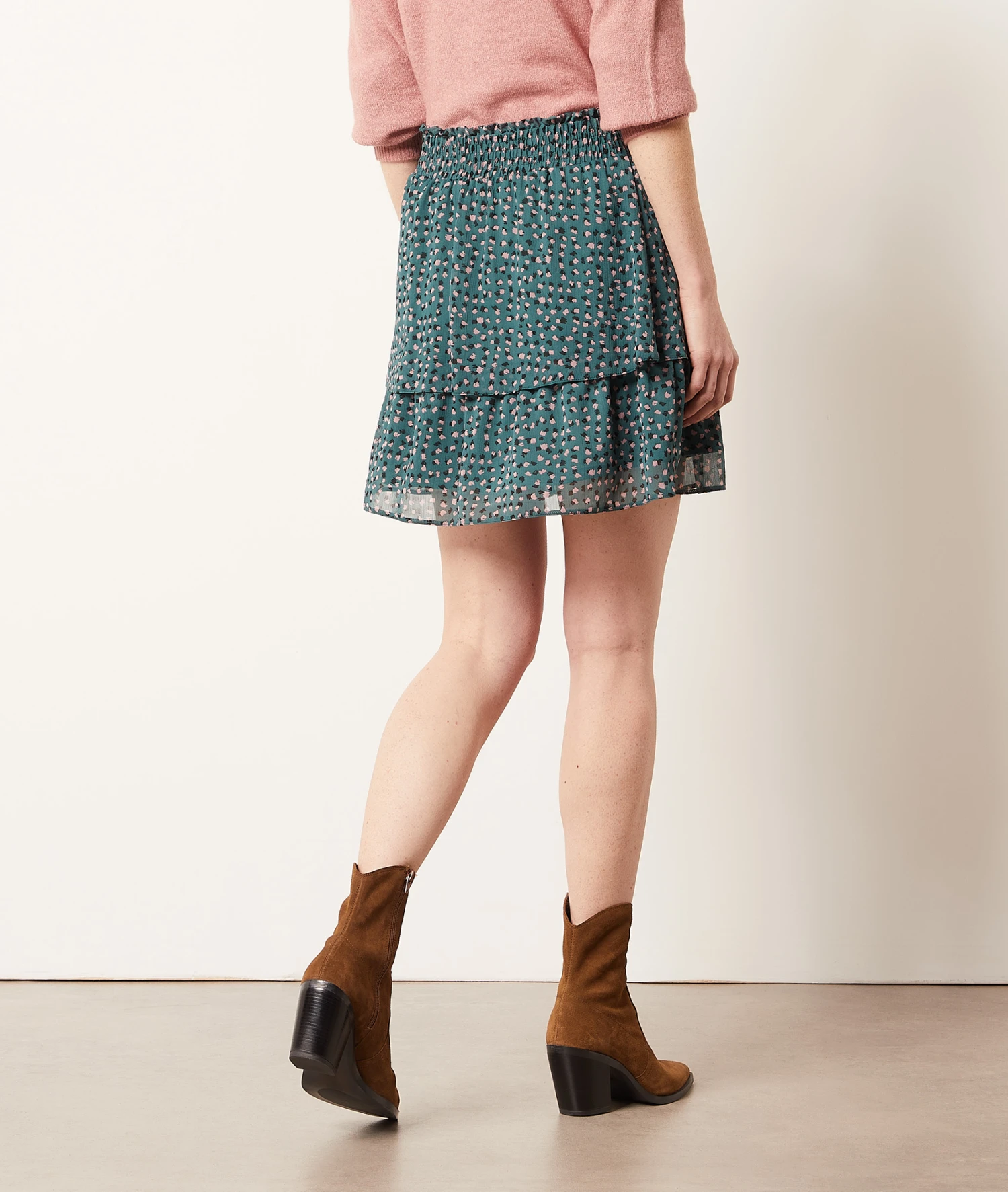 Fließender Rock Mit Print GRÜN 4 Fließender Rock Mit Print GRÜN – Bild 2