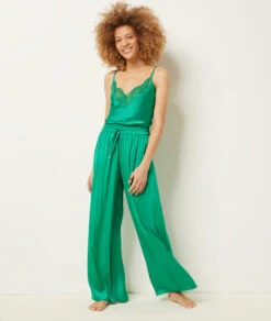 Caraco Mit Spitze Am Ausschnitt GRÜN -Damen mode Geschaft 653893546 6