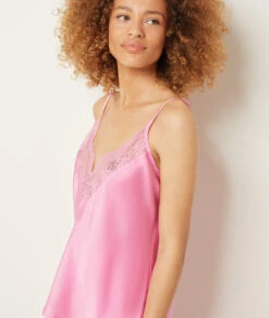 Caraco Mit Spitze Am Ausschnitt ROSA 11 Caraco Mit Spitze Am Ausschnitt ROSA -Damen mode Geschaft 653893570 c