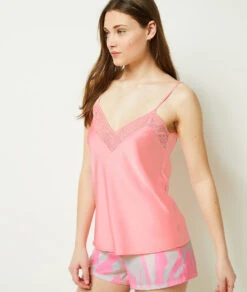 Caraco Mit Spitze Am Ausschnitt BONBONROSA 11 Caraco Mit Spitze Am Ausschnitt BONBONROSA -Damen mode Geschaft 653895671 c