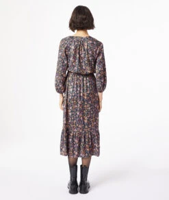 Langes Kleid Mit Print RÖTLICH VIOLETT -Damen mode Geschaft 653908533 a