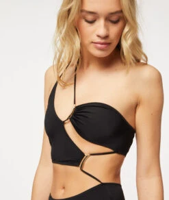 Asymmetrischer Badeanzug SCHWARZ -Damen mode Geschaft 653919105 c