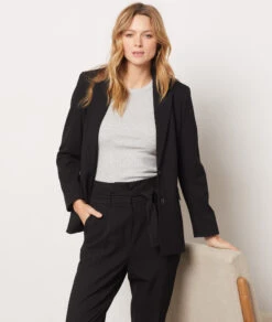 Karottenhose Mit Gürtel SCHWARZ