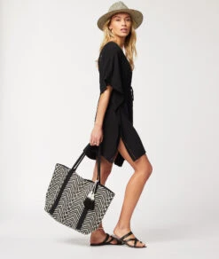 Strandtasche SCHWARZ 9 Strandtasche SCHWARZ -Damen mode Geschaft 653932905 6