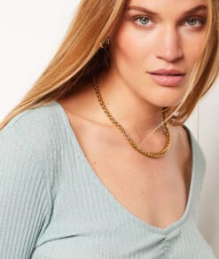 T-Shirt Mit Langen Ärmeln SELADONGRÜN 10 T-Shirt Mit Langen Ärmeln SELADONGRÜN -Damen mode Geschaft 653933938 b