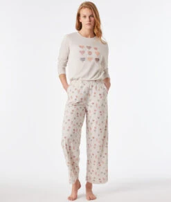 Langärmliges T-Shirt Mit Print BEIGE -Damen mode Geschaft 653934883 c