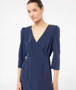 Langes Kleid Mit Schlitz MARINEBLAU 11 Langes Kleid Mit Schlitz MARINEBLAU -Damen mode Geschaft 653942025 c