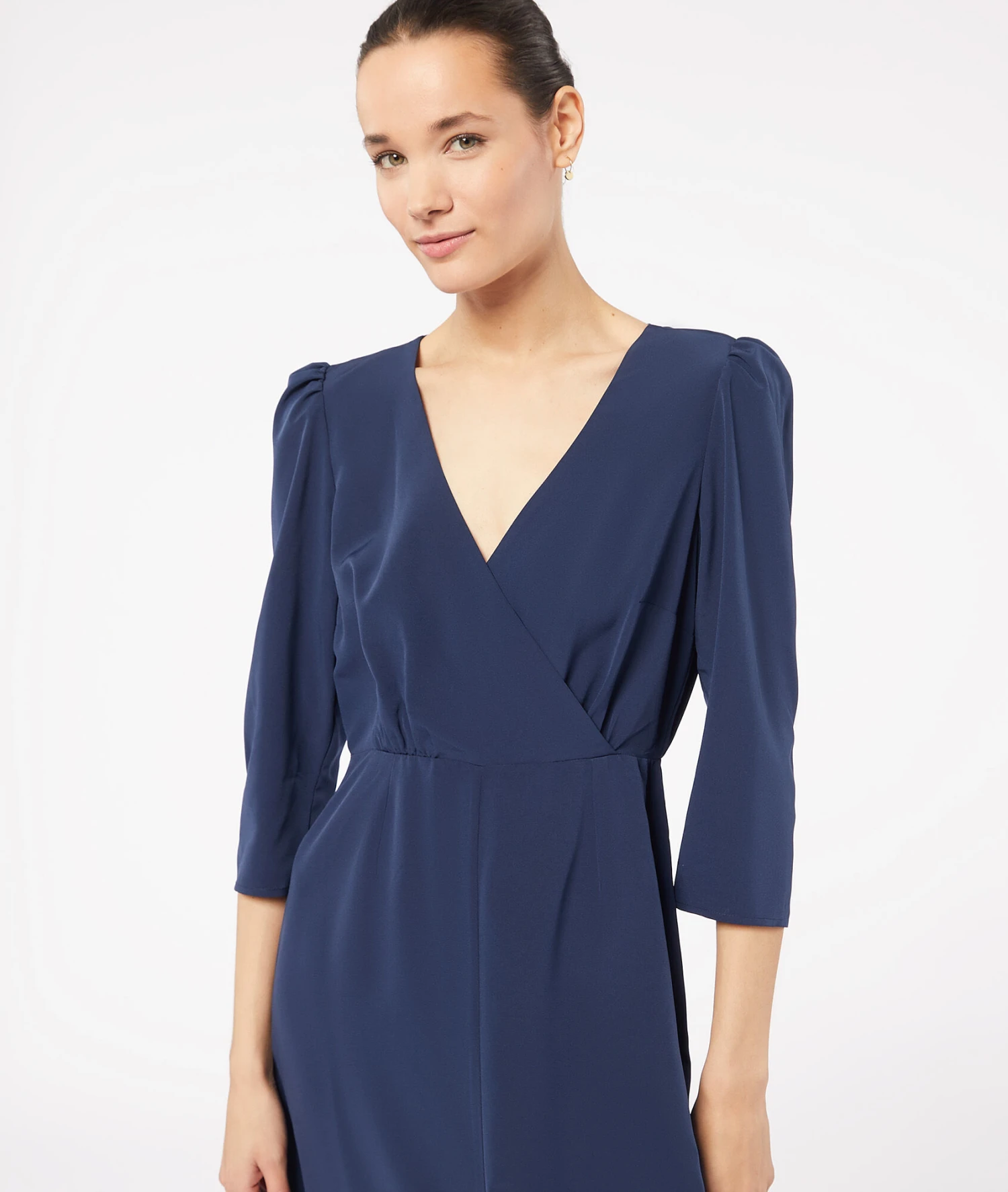 Langes Kleid Mit Schlitz MARINEBLAU 7 Langes Kleid Mit Schlitz MARINEBLAU – Bild 5