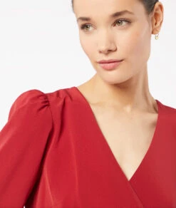 Langes Kleid Mit Schlitz GRANATROT -Damen mode Geschaft 653942075 b