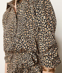 Langes Kleid Mit Print SCHWARZ -Damen mode Geschaft 653943916 b